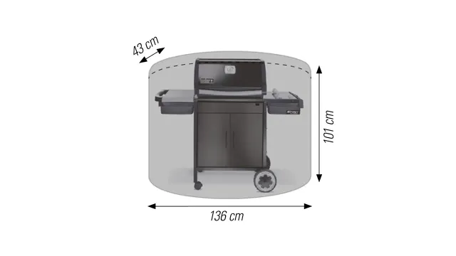 ACAMP Grillhoes 136 x 43 x 101 cm weerbestendig