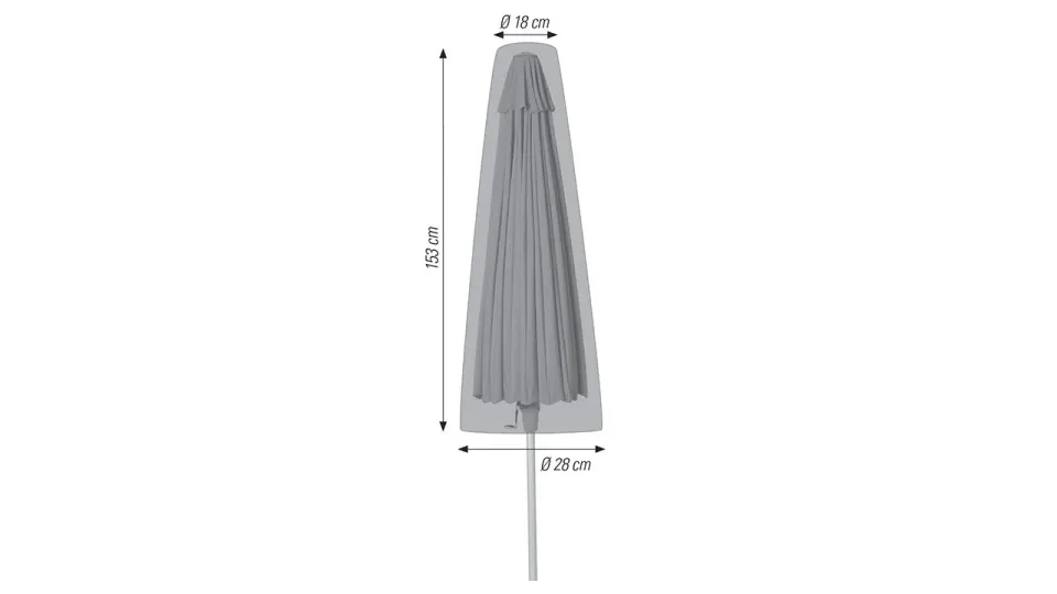 ACAMP Cappa parasolhoes 18/28x153 cm tot 300 cm