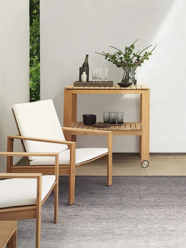 Sutherland Furniture Crescendo Flatwoven buitenstof effen