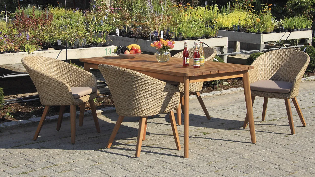 Acamp Atacama Rattansessel Tuinstoel Acaciahout
