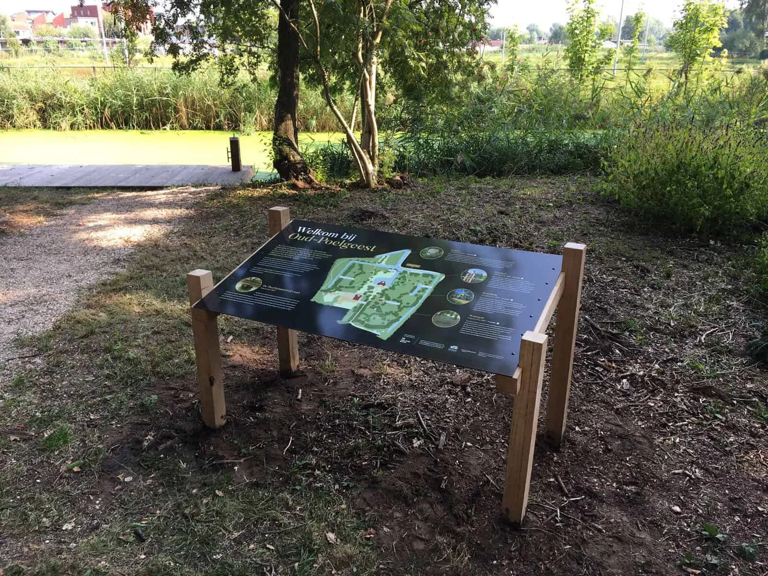 Jaap de Vries Aalburg lessenaar informatiebord 150x100 cm eiken