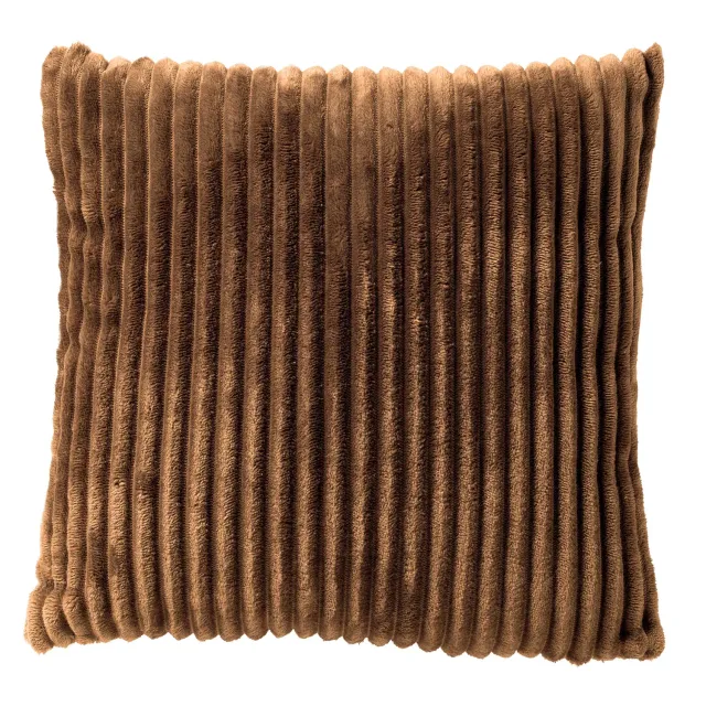 Dutch Decor Mart sierkussen 45x45 cm tobacco brown met rits
