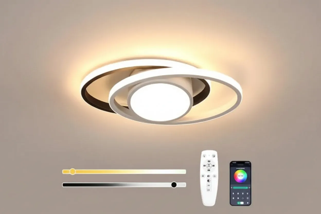 OutdoorMatch LED Plafondlamp 40W Dimbaar Wit 3000K-6500K