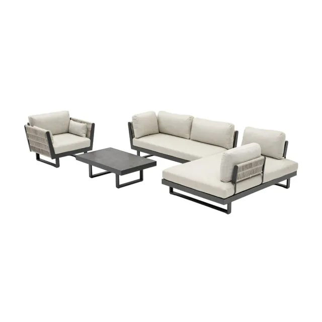 ACAMP Montreal loungeset 4-delig aluminium