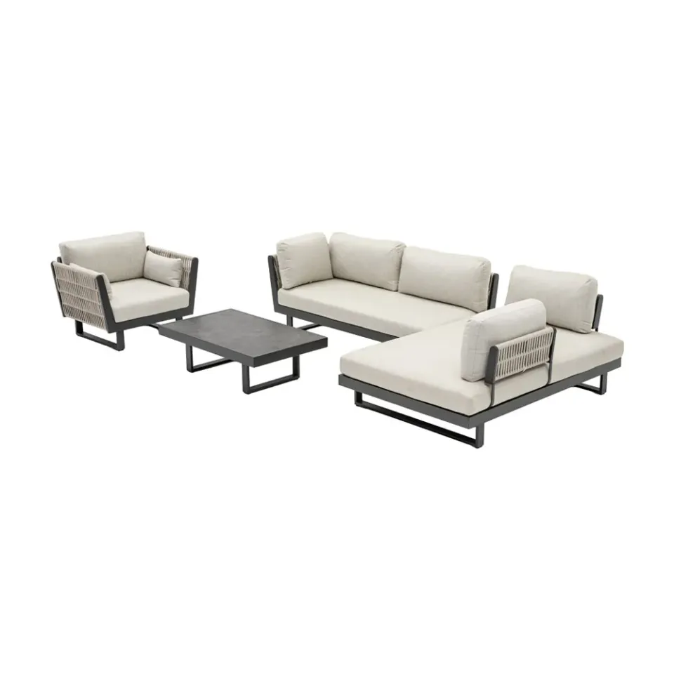 ACAMP Montreal loungeset 4-delig aluminium