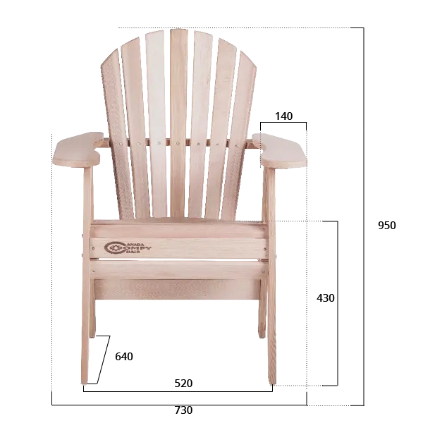 Comfychair houten eetstoel voorgemonteerd