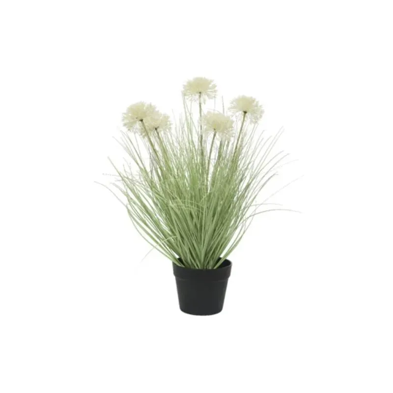 Lifestyle Gras kunstplant in pot 74 cm groen paars