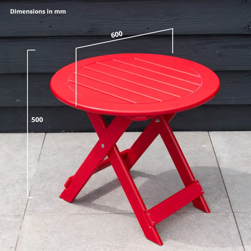 Comfychair Sidobord bijzettafel kunststof rood