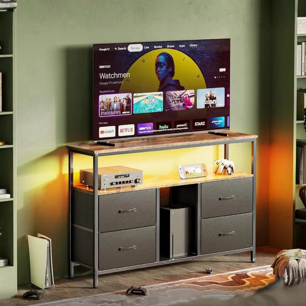 OutdoorMatch TV Kast 4 Laden LED 108 cm