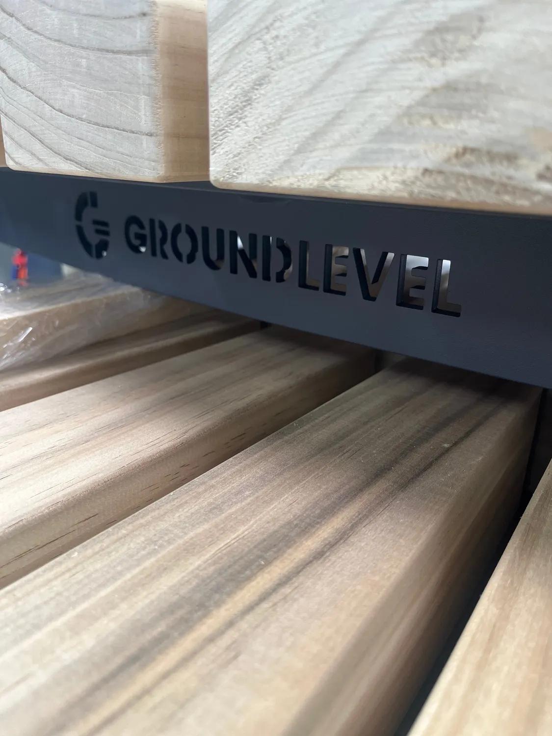 Groundlevel BRUUT 3150-75P-MR boombank cumaru Ø3150 corten