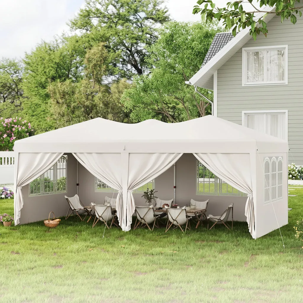 OutdoorMatch Partytent 3x6m Grijs 6 Wanden