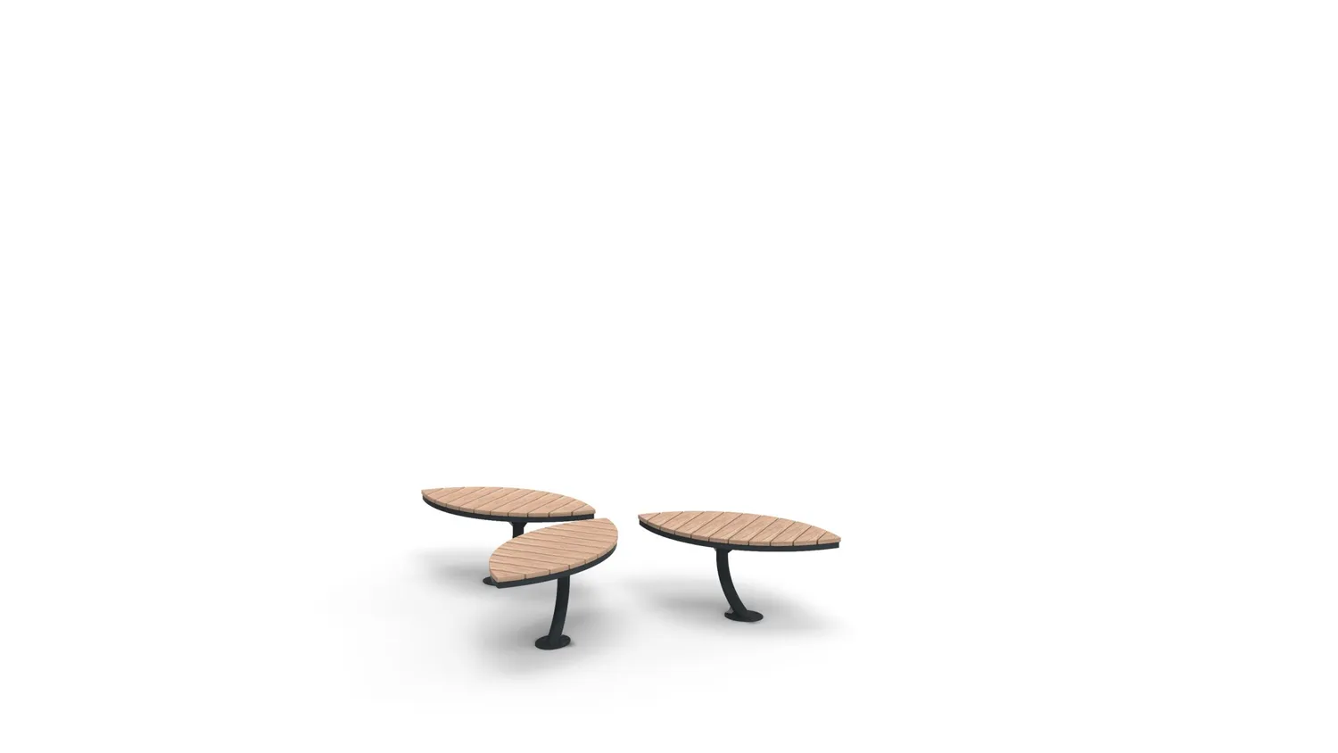 Inter Design Pétales buitenbank tafel hardhout
