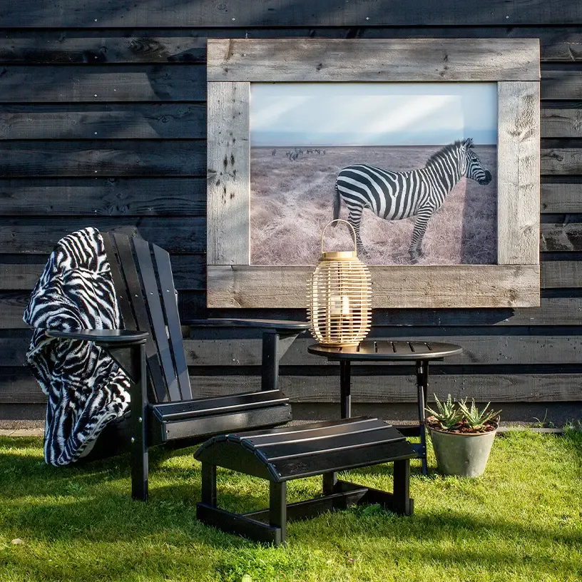 Comfychair bijzettafel zwart weerbestendig 40 cm