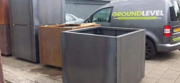 Groundlevel Samson Cortenso plantenbak cortenstaal hijsbaar