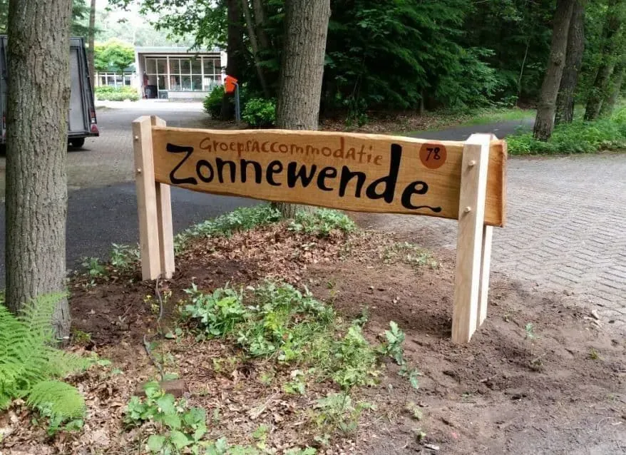 Jaap de Vries Uden informatiebord eiken dubbelzijdig