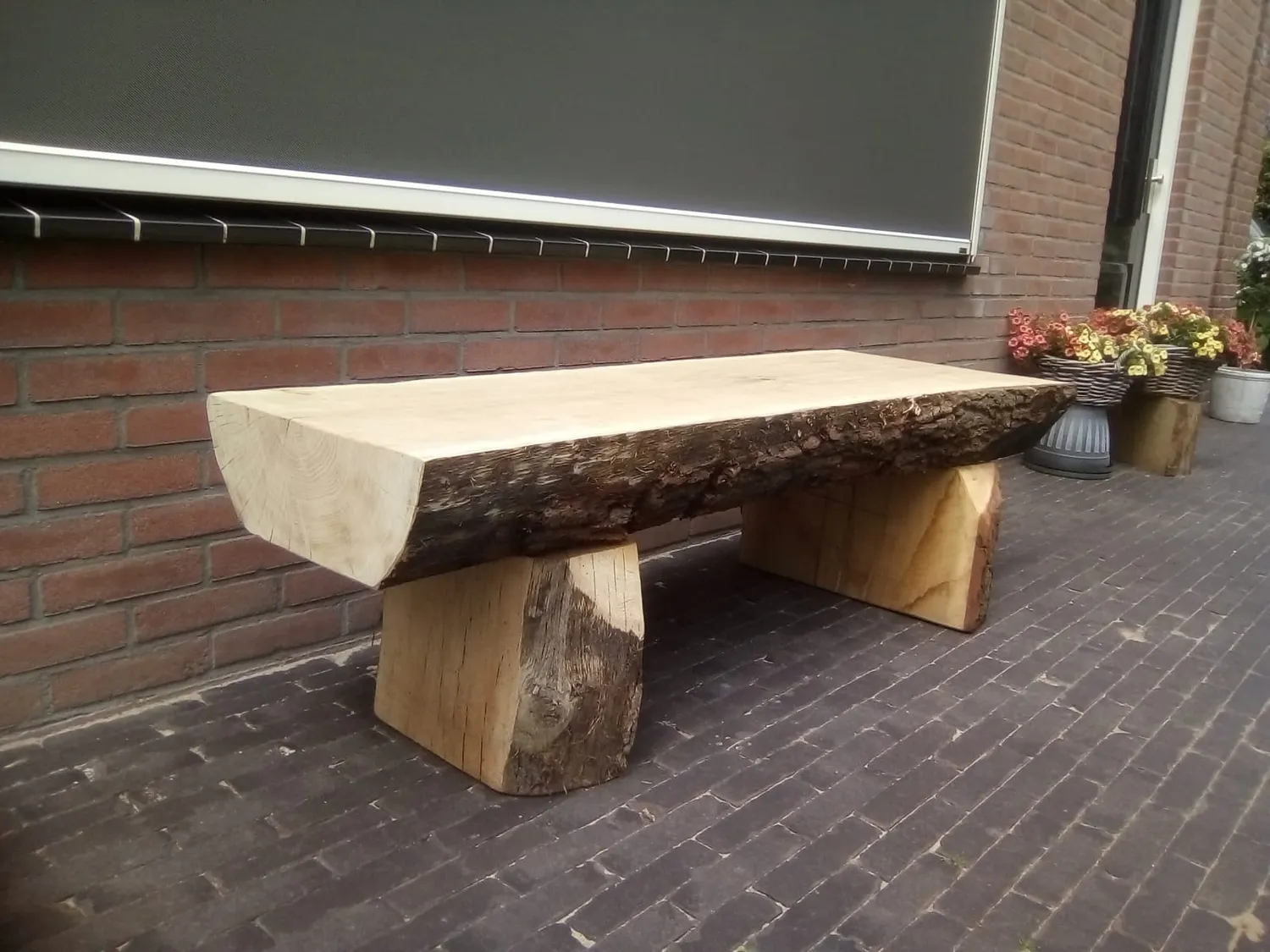 Jaap de Vries Portland parkbank hout 200 cm vlakke zitting