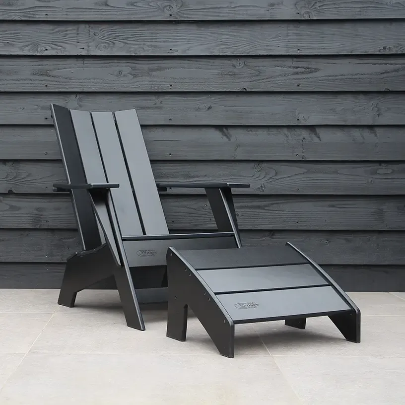 Comfychair Modern Noir tuinstoel zwart kunststof