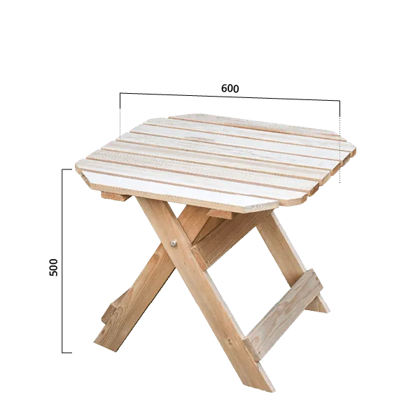 Comfychair sidetable hout vierkant voorgemonteerd