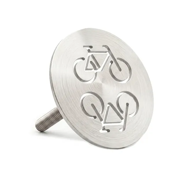 Groundlevel GL Fiets wegdeknagel RVS fietssymbool 105mm