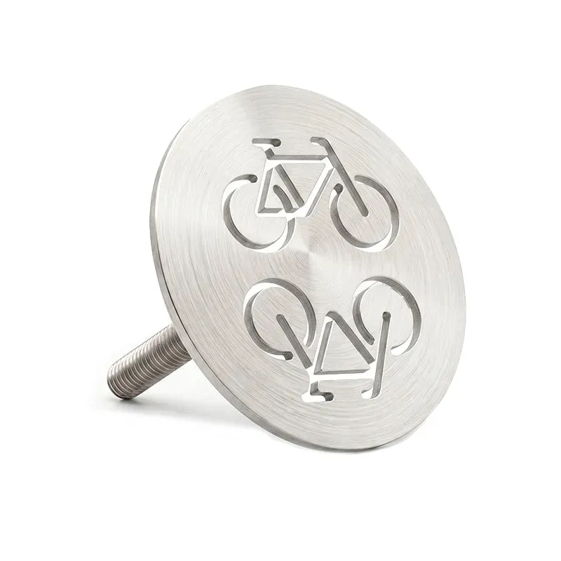 Groundlevel GL Fiets wegdeknagel RVS fietssymbool 105mm