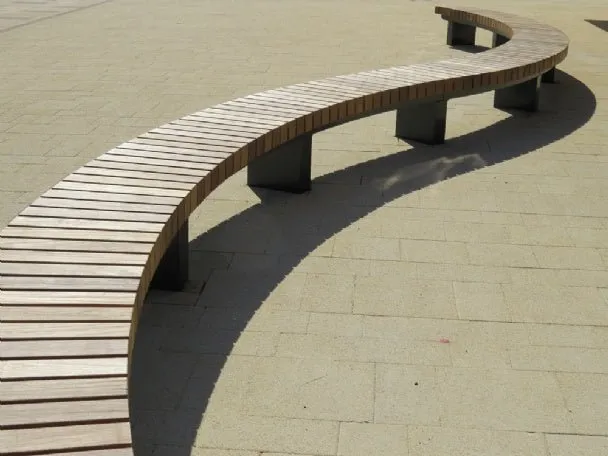 Groundlevel BRUUT XL 3150-ZR vlakke bank Cumaru 3175 mm