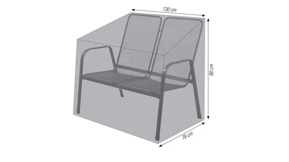 ACAMP tuinbank beschermhoes 130x78x80 cm weerbestendig