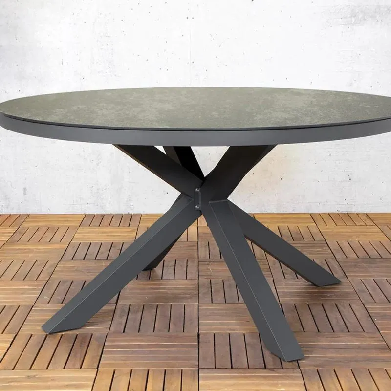 Lifestyle Bianca tuintafel rond 140 cm antraciet showmodel