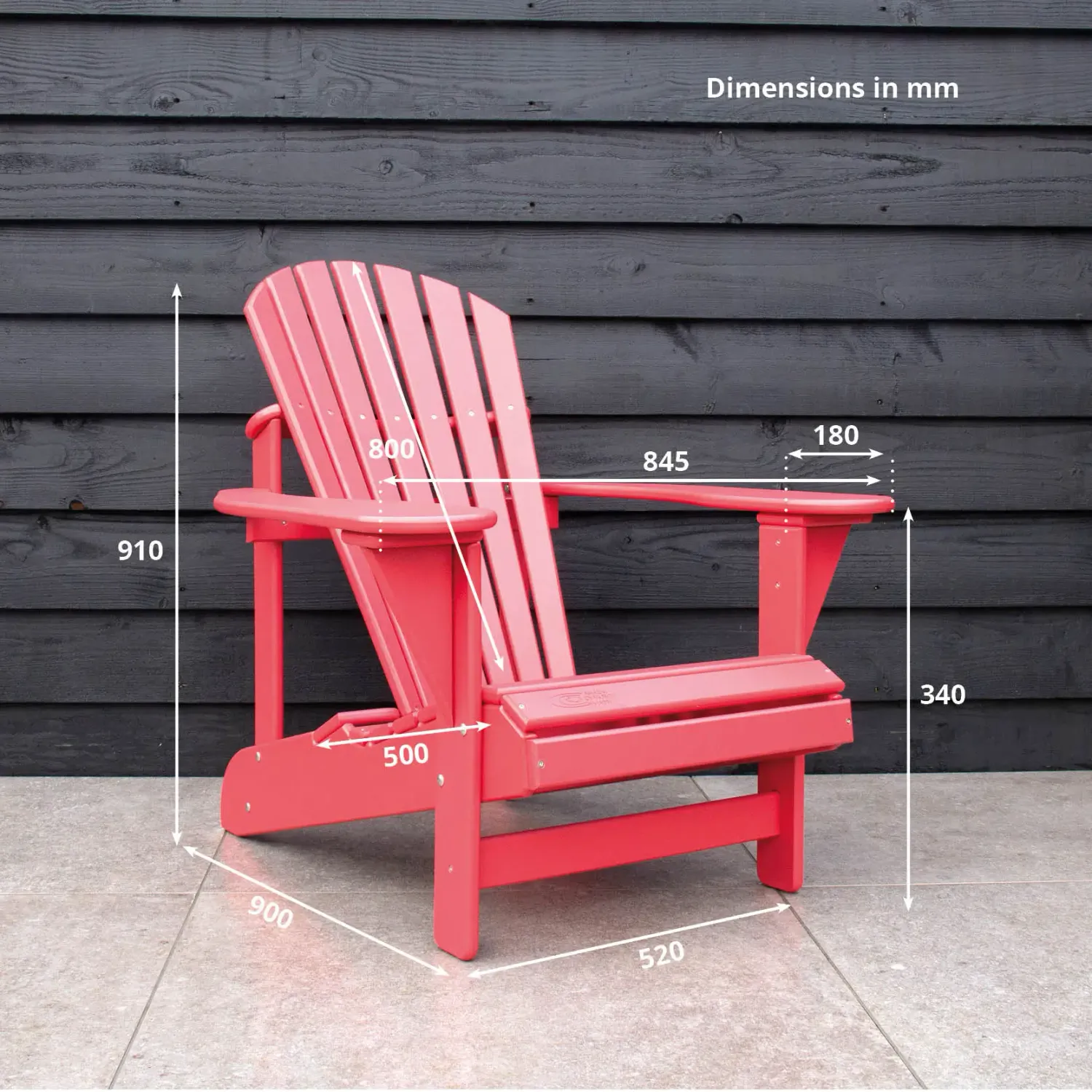 Comfychair Original tuinstoel kunststof pastellrood weerbestendig