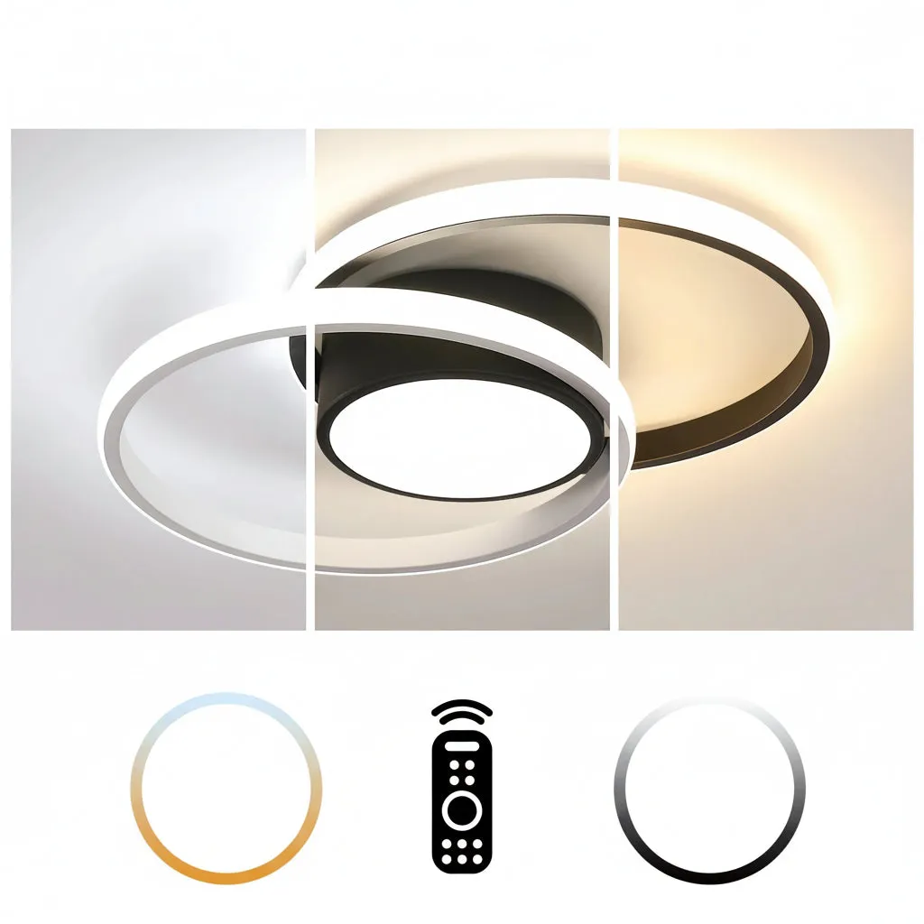 OutdoorMatch LED Plafondlamp 40W Dimbaar Wit 3000K-6500K