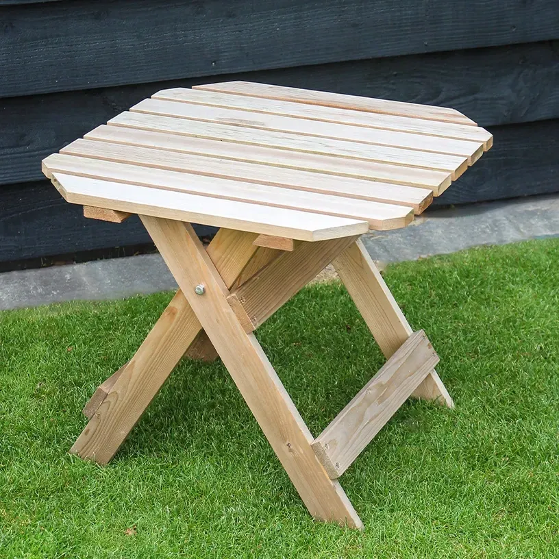 Comfychair sidetable hout vierkant voorgemonteerd