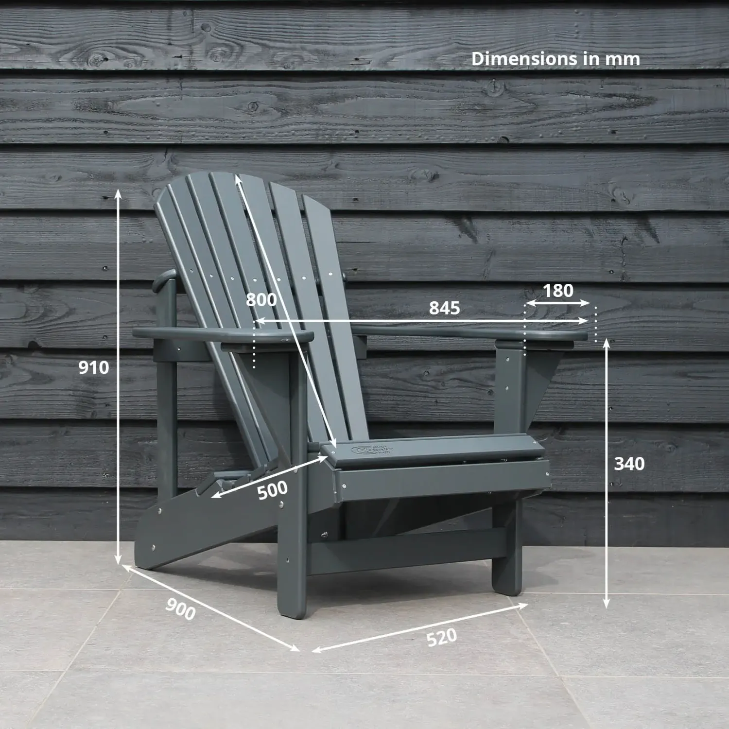 Comfychair Doppelstuhl dubbele tuinstoel grijs kunststof