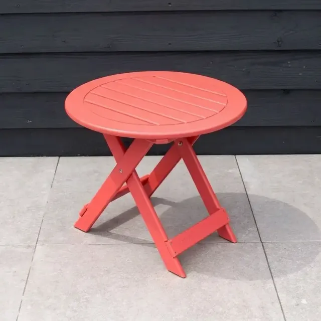 Comfychair Side Table pastelrode bijzettafel rond onderhoudsarm