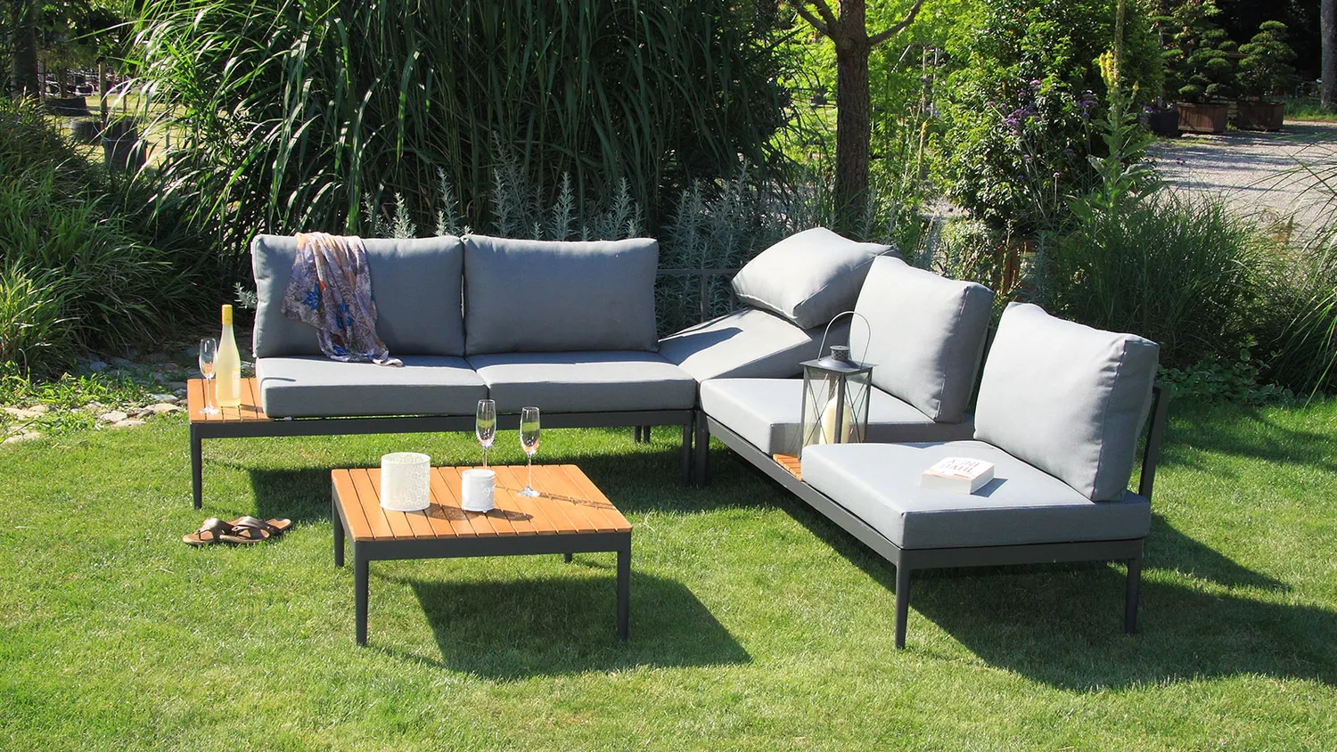 ACAMP Paros loungeset 4-delig acaciahout teak