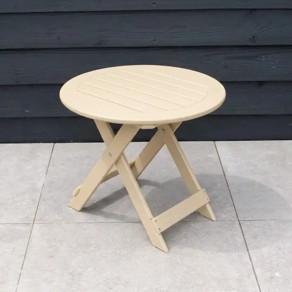 Comfychair bijzettafel kunststof creme weerbestendig