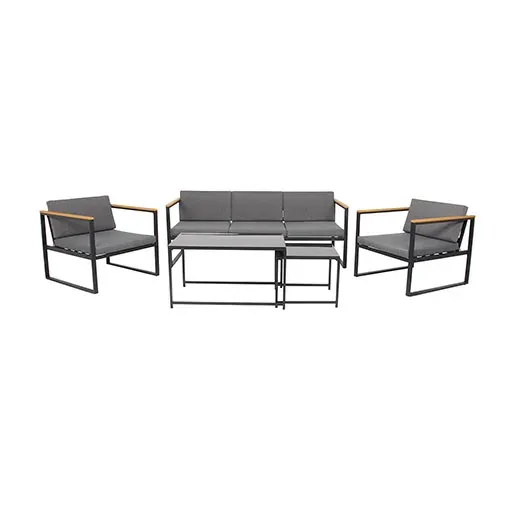 ACAMP space loungeset 5-delig dining staal glas