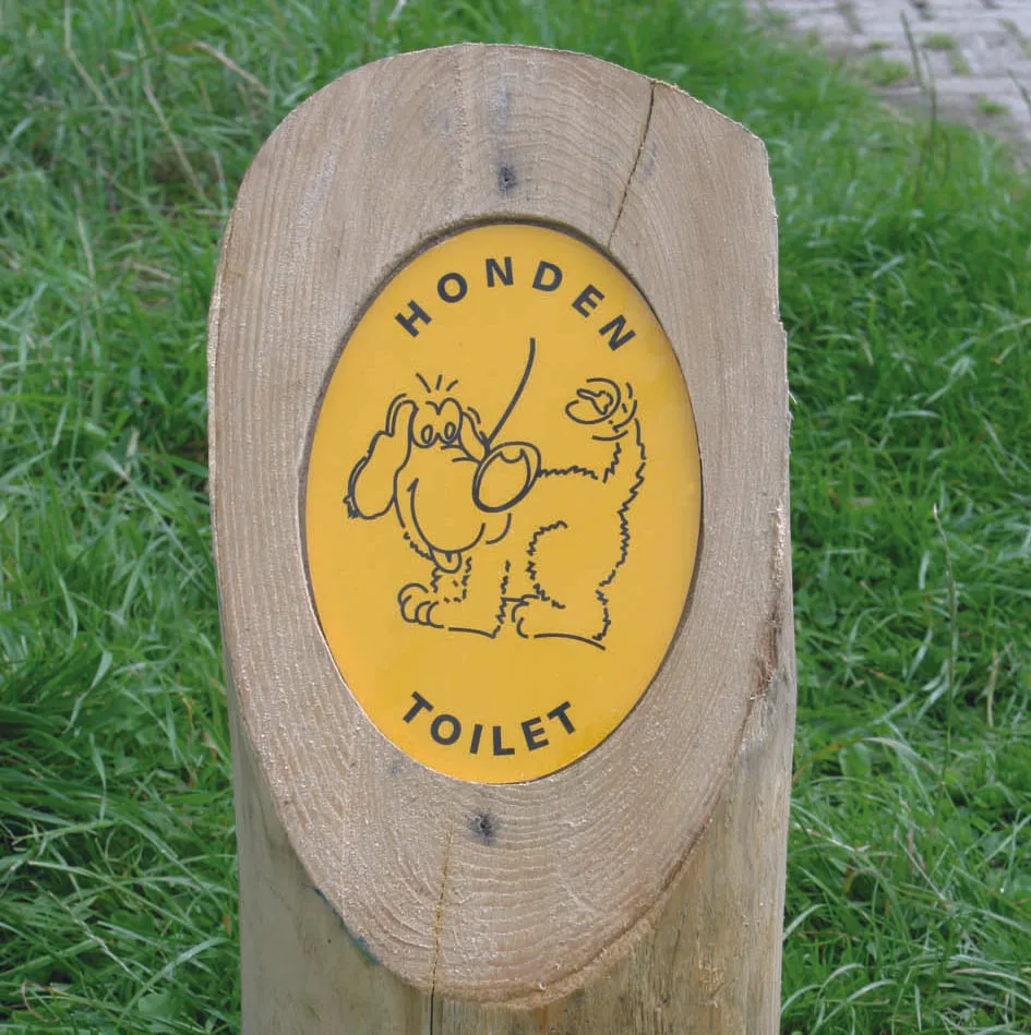 Jaap de Vries Amsterdam hondenbeleidspaal hout 130 cm
