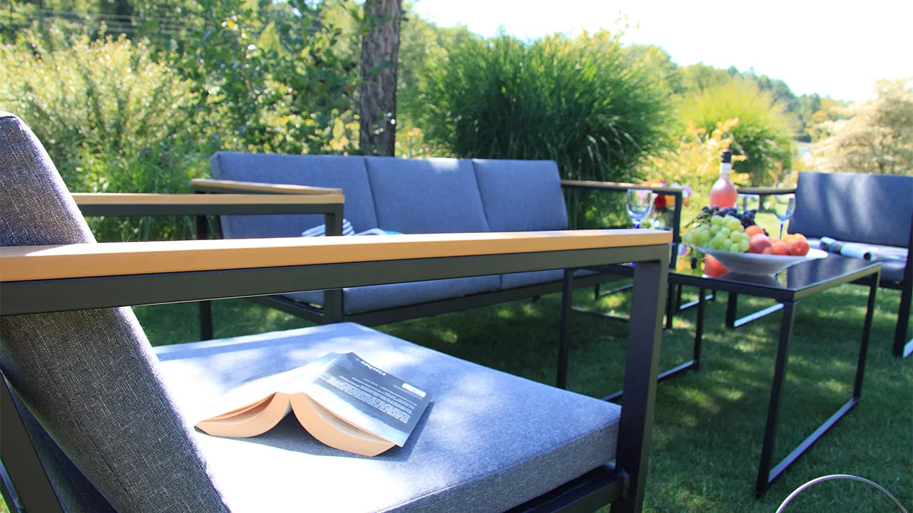 ACAMP space loungeset 5-delig dining staal glas
