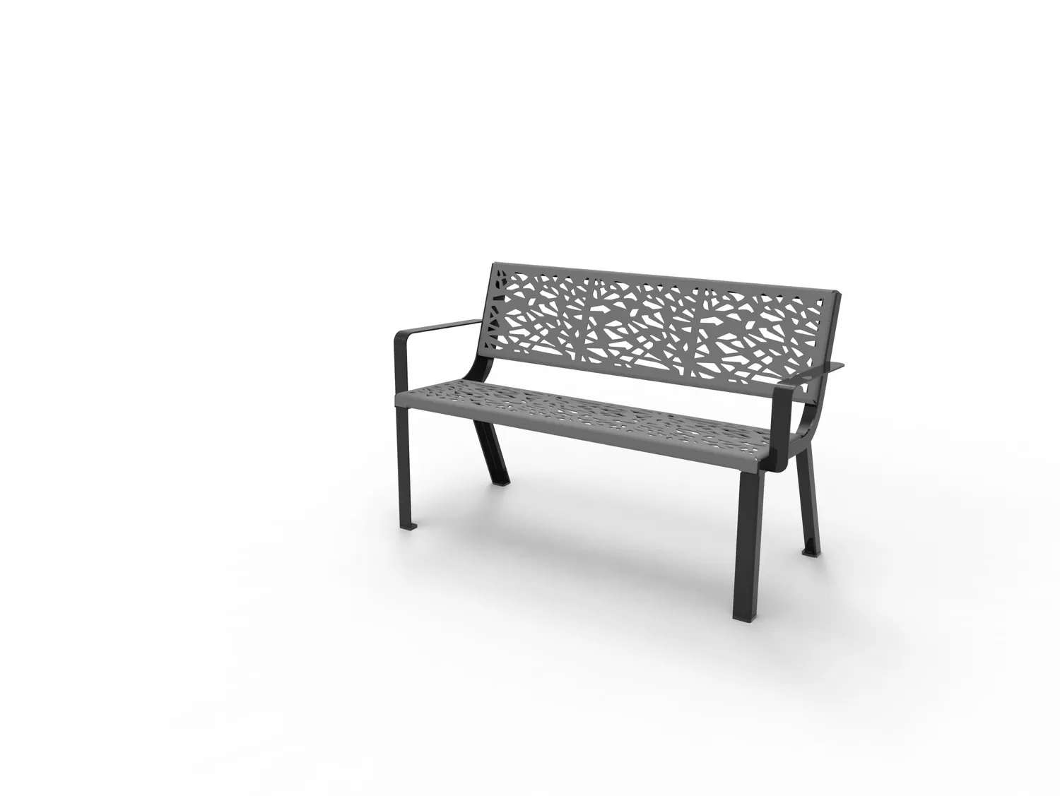Inter Design Optima laser cut buitenbank staal