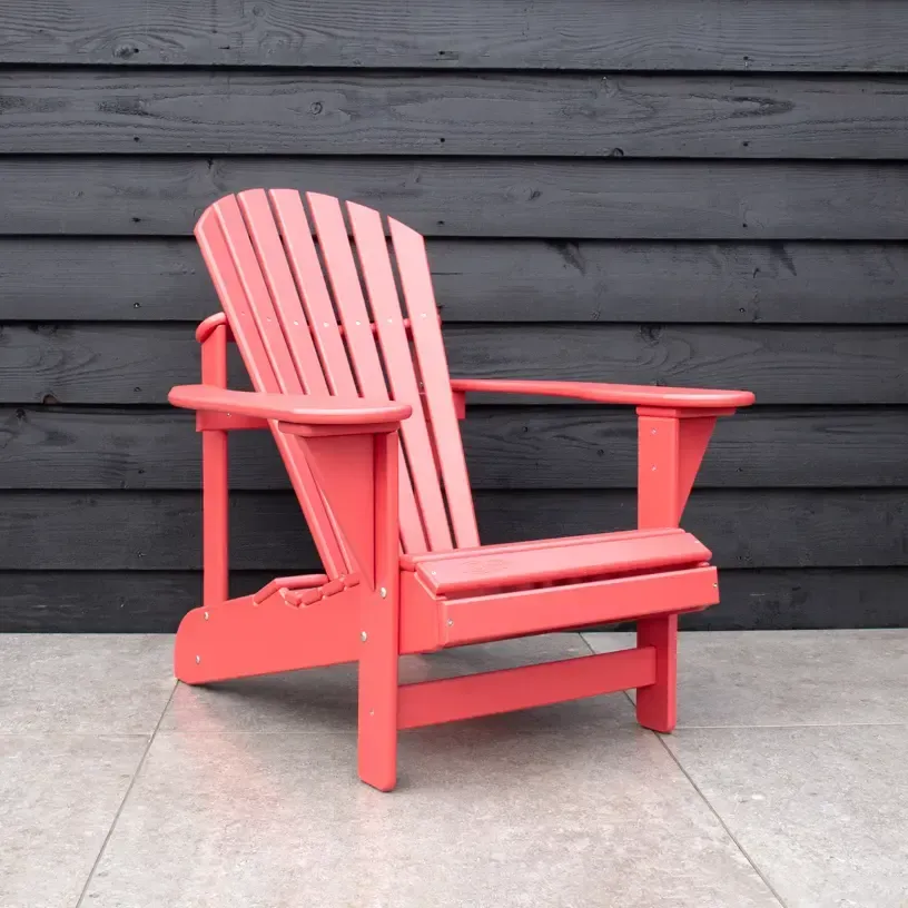 Comfychair Original tuinstoel kunststof pastellrood weerbestendig