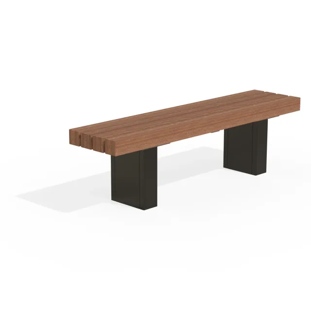 Groundlevel JUUL 1800x4-ZR vlakke bank 1800 mm cumaru