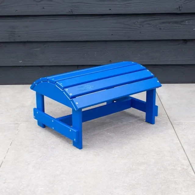 Comfychair voetenbankje donkerblauw plastic terras