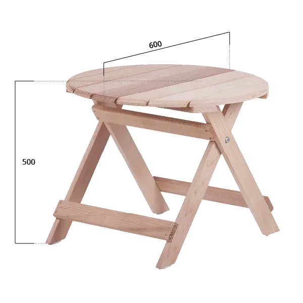 Comfychair bijzettafel hout rond bouwpakket