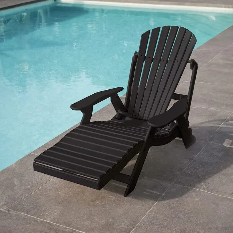 Comfychair ligbed zwart verstelbaar weerbestendig