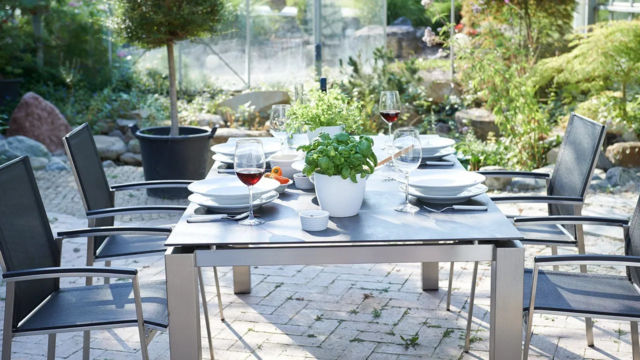 ACAMP auris keramiektafel 6 mm rvs zwevend blad