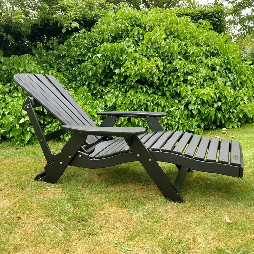 Comfychair ligbed zwart verstelbaar weerbestendig