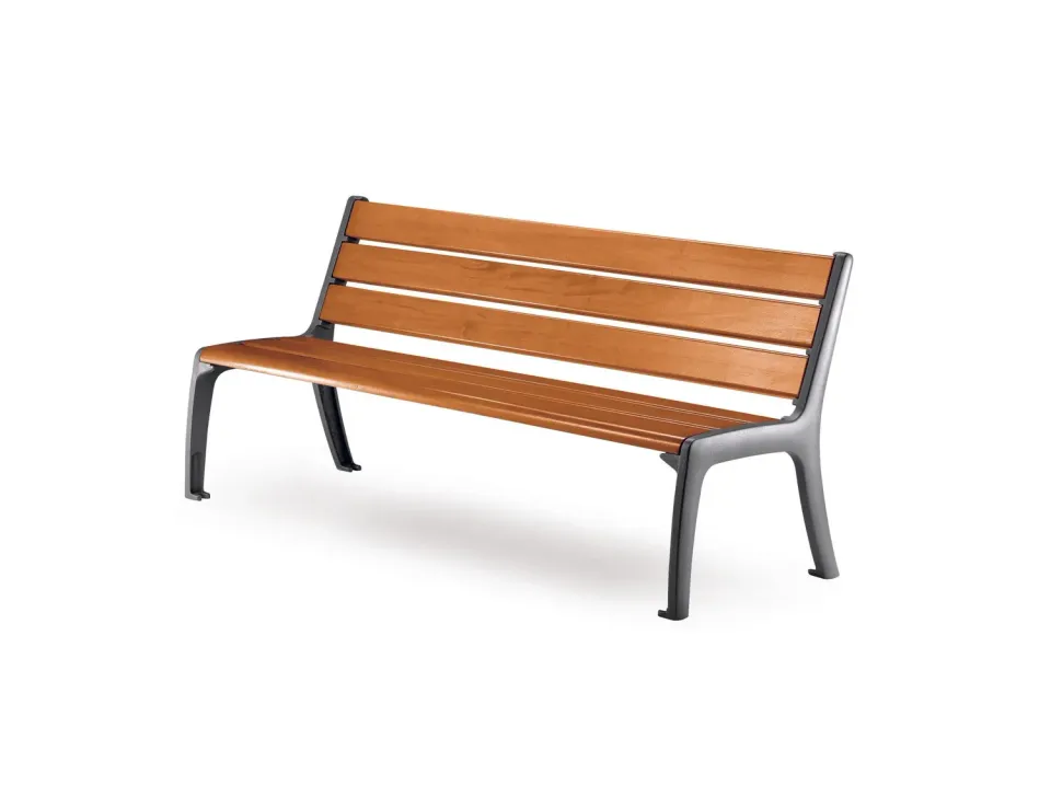 Inter Design Opera buitenbank hout gietijzer