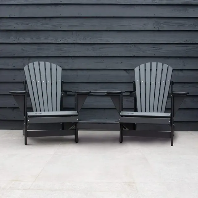 Comfychair Tête-à-tête tuinbank rond zwart