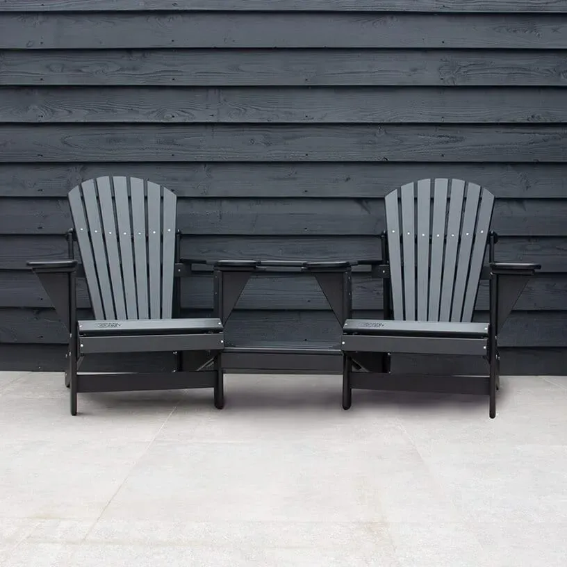 Comfychair Double Chair Rounded lounge stoel zwart
