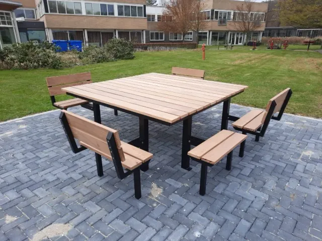 Jaap de Vries Seattle rolstoeltafel eiken staal