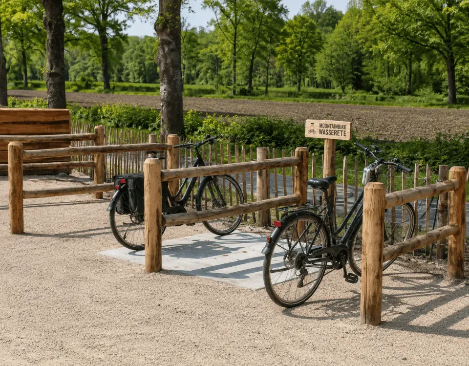 Jaap de Vries Salerno fietsenrek kastanjehout